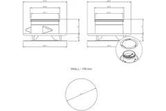 Imaginär RLV-ventil Ø 125 mm - monteringsfjädrar + ring - svart
