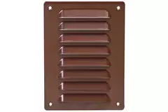 Fyrkantigt ventilationsgaller av metall 140x190 mm, brunt - MR1419B