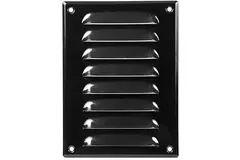 Fyrkantigt ventilationsgaller av metall 140x190 mm, svart - MR1419M - RAL9005