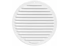 Runt ventilationsgaller av metall Ø 200 mm, vit  - MR200 - RAL9016