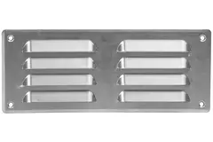 Fyrkantigt ventilationsgaller av metall 260x105 mm aluminium - MR26105Al