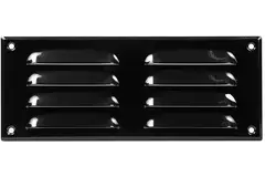 Fyrkantigt ventilationsgaller av metall 260x105 mm, svart - MR26105M - RAL9005
