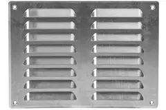 Fyrkantigt ventilationsgaller av metall 260x190 mm aluminium - MR2619Al