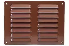 Fyrkantigt ventilationsgaller av metall 260x105 mm, brunt - MR26105B