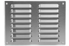 Fyrkantigt ventilationsgaller av metall 260x190 mm rvs - MR2619i