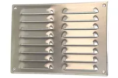 Fyrkantigt ventilationsgaller av metall 260x190 mm zink - MR2619Zn
