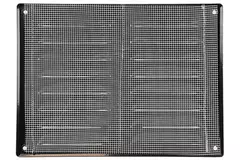 Fyrkantigt ventilationsgaller av metall 260x190 mm, svart - MR26195M - RAL9005