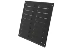 Fyrkantigt ventilationsgaller av metall 260x190 mm, svart - MR26195M - RAL9005