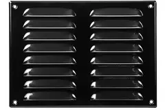 Fyrkantigt ventilationsgaller av metall 260x190 mm, svart - MR26195M - RAL9005