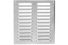 Fyrkantigt ventilationsgaller av metall 260x280 mm aluminium - MR2628Al