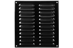 Fyrkantigt ventilationsgaller av metall 260x280 mm, svart - MR2628M - RAL9005