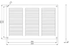 Metallgaller, zink 300x200 mm - MR3020Zn