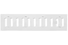 Metall justerbart rektangulärt spårgaller 400x100, vit  - MR4010R - RAL9016