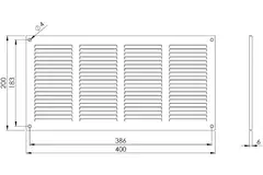 Metallgaller 400x200 mm svart - MR4020M - RAL9005