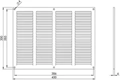 Metallgaller 400x300 mm, svart – MR4030M - RAL9005