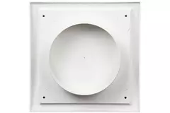 Fasadgaller med backspjäll 190x190 mm diameter 125 mm, vit t - ND12FV