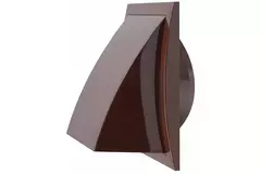 Fasadgaller med backspjäll 190x190 mm diameter 150 mm, brunt - ND15FVB