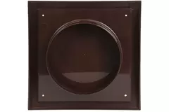 Fasadgaller med backspjäll 190x190 mm diameter 150 mm, brunt - ND15FVB