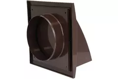 Fasadgaller med backspjäll 190x190 mm diameter 150 mm, brunt - ND15FVB