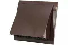 Fasadgaller med backspjäll 190x190 mm diameter 150 mm, brunt - ND15FVB