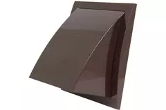 Fasadgaller med backspjäll 190x190 mm diameter 150 mm, brunt - ND15FVB