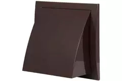 Fasadgaller med backspjäll 150x150 mm, diameter 100 mm, brunt - ND10FVB