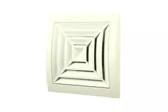 Kvadratisk takdiffusor 150x150 diameter: 100, vit  - ND10G