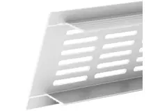 Sockelgaller i aluminium - vit L=500 mm x H=40 mm - RA450