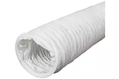 Flexibel PVC-ventilationsslang vit Ø 100 mm (6 m)