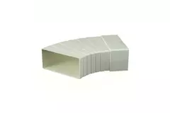 Rektangulär, horisontell 15-60° böj av plast 110x55 mm - KLH15-60