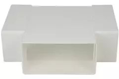 Rektangulärt T-stycke av plast 110x55 - KT