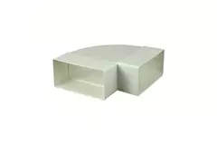 Rektangulär, horisontell 90° böj av plast 110x55 mm - KLH