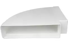 Rektangulär, horisontell 90° böj av plast 220X55 mm - KLH25-90