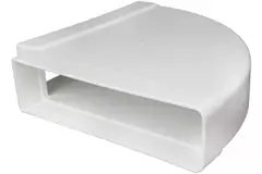 Rektangulär, horisontell 90° böj av plast 220X55 mm - KLH25-90