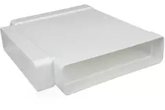 Rektangulärt T-stycke av plast 220x90 mm - KT29