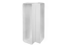 Rektangulär böj av plast vertikal 90° Ø 125 mm - 220x55 mm KLV25-90