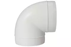 Rund 90° böj av plast, diameter: 125 mm AL125-90