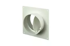 Rund väggplatta av plast med bakspjäll, diameter: 100 mm - AFV100