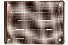 Fyrkantigt ventilationsgaller av metall 140x105 mm, brunt - MR14105B