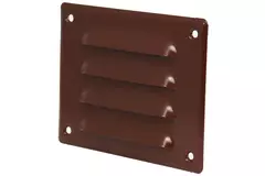 Fyrkantigt ventilationsgaller av metall 140x105 mm, brunt - MR14105B