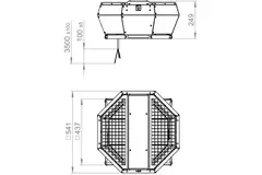 Takfläkt vertikal metall - DVA 315 E4P 43