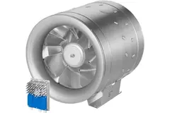 Rörfläkt 450 mm med blandflöde ETALINE 9700 m³/h - EL 450 EC O 01