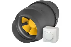 Ruck Etamaster rörfläkt med EC-motor - 195 m³/h -Ø 100 mm + PWM-regulator