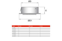 Ventilationsgaller runt 80 mm aluminium - EL-A-R80 ALU