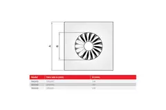 Virvelspridare fasta lameller 500 mm kvadratisk - SWS500 RAL9010
