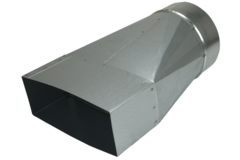 Adapter 220x80 mm till diameter 125 mm för kanal