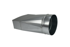 Adapter 220x80 mm till diameter 125 mm för kanal