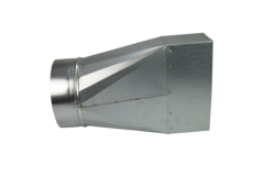 Adapter 220x80 mm till diameter 125 mm för kanal