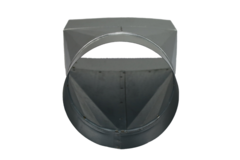 Adapter 220x80 mm till 160 mm diameter för kanal