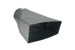 Adapter 220x80 mm till 160 mm diameter för kanal
